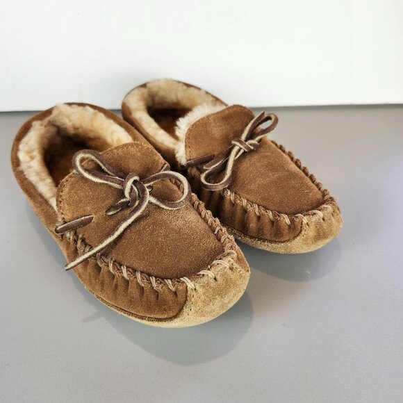 LL Bean Kids Moccasins Size 3 - Picture 1 of 8